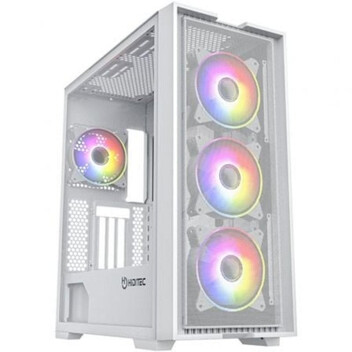 Torre PC Caja Gaming Hiditec H2 Air ARGB Blanca E-ATX 4 Ventiladores Cristal Templado Torre PC Caja Gaming Hiditec H2 Air ARGB Blanca E-ATX 4 Ventiladores Cristal Templado