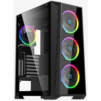 Torre PC Caja Hiditec MH12 Glass E-ATX ARGB 4 Ventiladores Cristal Templado USB-C Negra Torre PC Caja Hiditec MH12 Glass E-ATX ARGB 4 Ventiladores Cristal Templado USB-C Negra