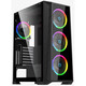 Torre PC Caja Hiditec MH12 Glass E-ATX ARGB 4 Ventiladores Cristal Templado USB-C Negra