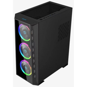 Torre PC Caja Hiditec MH12 Glass E-ATX ARGB 4 Ventiladores Cristal Templado USB-C Negra Torre PC Caja Hiditec MH12 Glass E-ATX ARGB 4 Ventiladores Cristal Templado USB-C Negra