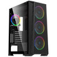 Torre PC Chasis Hiditec MH12 E-ATX ATX Micro ATX ITX Cristal Templado 4x Ventiladores ARGB Negro