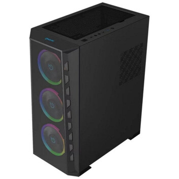 Torre PC Chasis Hiditec MH12 E-ATX ATX Micro ATX ITX Cristal Templado 4x Ventiladores ARGB Negro