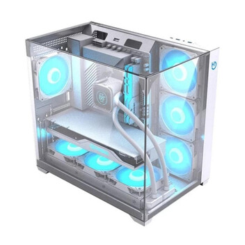 Torre PC Caja Hiditec SKY Semitorre ATX Triple Cristal Templado RGB Plata 7 Ventiladores Panel USB-C Torre PC Caja Hiditec SKY Semitorre ATX Triple Cristal Templado RGB Plata 7 Ventiladores Panel USB-C