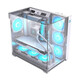 Torre PC Caja Hiditec SKY Semitorre ATX Triple Cristal Templado RGB Plata 7 Ventiladores Panel USB-C