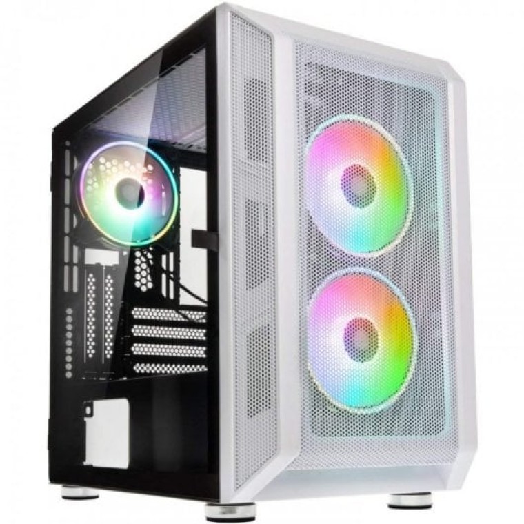 Kolink Citadel Mesh RGB Cristal Templado USB 3.0 Blanca