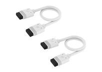Corsair iCUE LINK Cable 2x 200mm con Conectores Rectos Blanco