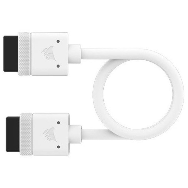 Corsair iCUE LINK Cable 2x 200mm con Conectores Rectos Blanco