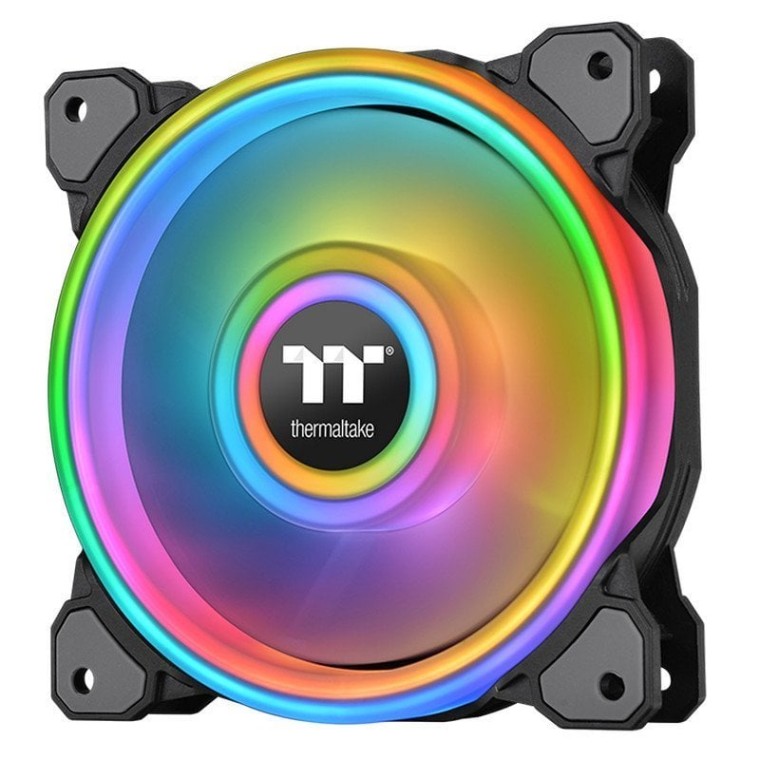 Thermaltake Riing Quad 12 RGB Radiator Pack 3 Ventiladores Edición Premium Negro