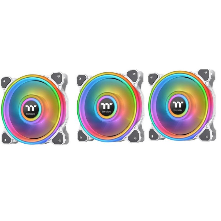 Thermaltake Riing Quad 12 RGB Radiator Pack 3 Ventiladores Edición Premium Blanco