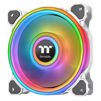 Thermaltake Riing Quad 12 RGB Radiator Pack 3 Ventiladores Edición Premium Blanco