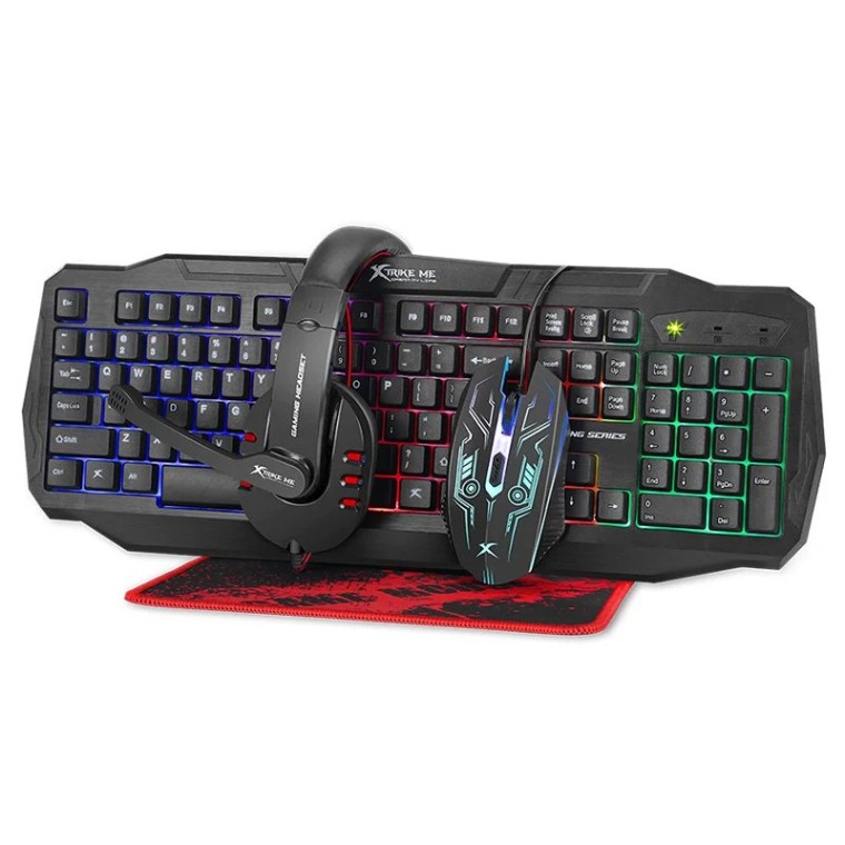 Xtrike Me CM-406 Combo Gaming Teclado + Ratón + Alfombrilla+ Auriculares