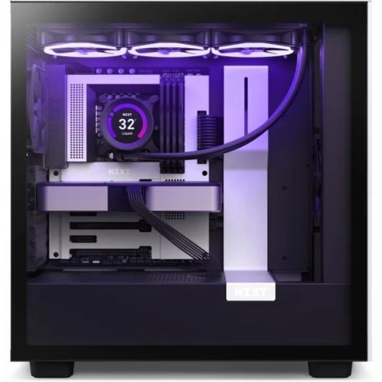 NZXT H7 Cristal Templado USB 3.2 Blanca/Negra