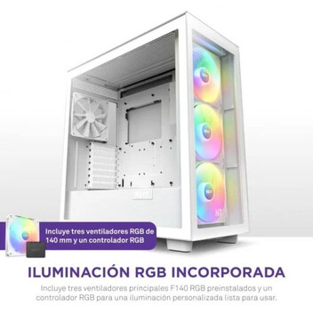 NZXT H7 Elite RGB 2023 Cristal Templado USB 3.2 Blanca NZXT H7 Elite RGB 2023 Cristal Templado USB 3.2 Blanca