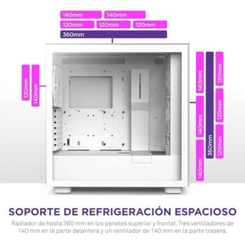 NZXT H7 Elite RGB 2023 Cristal Templado USB 3.2 Blanca NZXT H7 Elite RGB 2023 Cristal Templado USB 3.2 Blanca