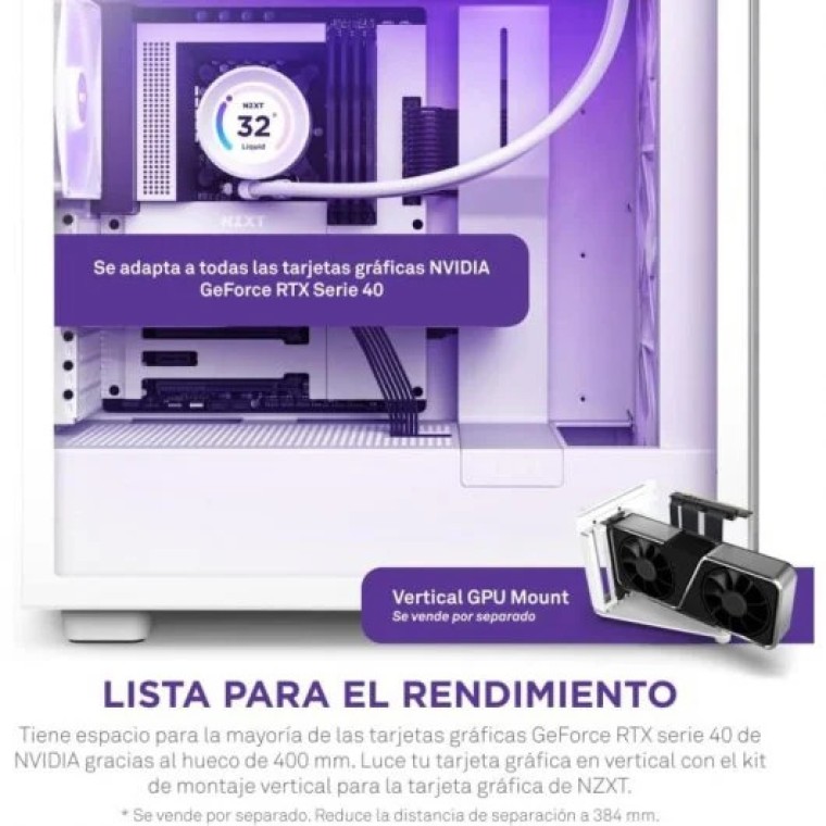 NZXT H7 Elite RGB 2023 Cristal Templado USB 3.2 Blanca