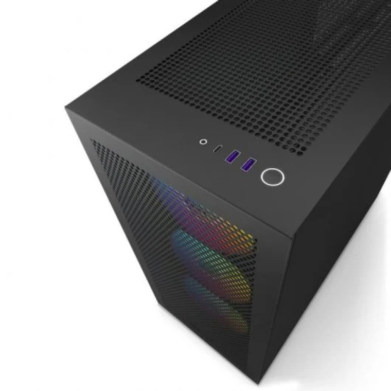 NZXT H7 Flow RGB Midi Tower Cristal Templado USB-C Negro