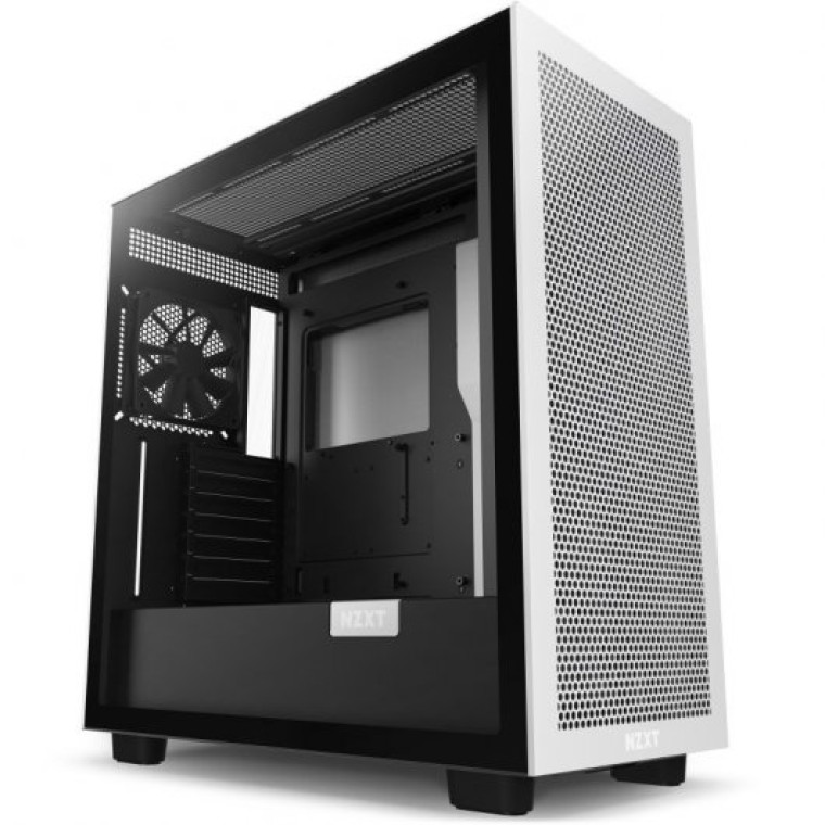 NZXT H7 Flow Cristal Templado USB 3.2 Blanca/Negra