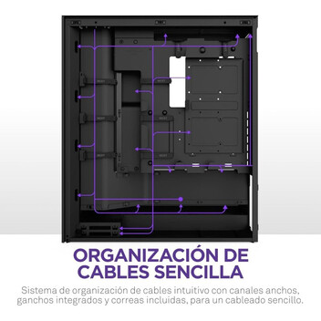 Torre PC NZXT H7 Flow 2024 Cristal Templado USB 3.2 Negra
