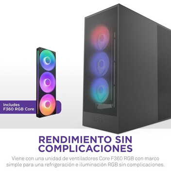 Torre PC NZXT H7 Flow RGB 2024 Cristal Templado USB 3.2 Negra Torre PC NZXT H7 Flow RGB 2024 Cristal Templado USB 3.2 Negra