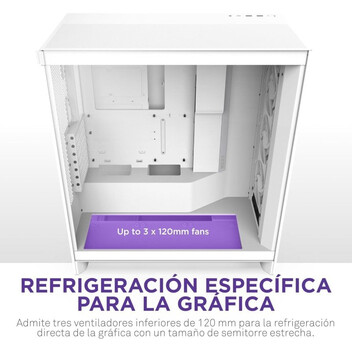 Torre PC NZXT H7 Flow RGB 2024 Cristal Templado USB 3.2 Blanco