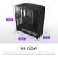 Torre PC Caja NZXT H9 Flow Malla y vidrio templado, 3x140mm, ATX/EATX