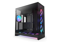Torre PC Caja NZXT H9 Flow RGB+ Negro Vidrio Templado ATX EATX mATX Mini-ITX Iluminación Multi