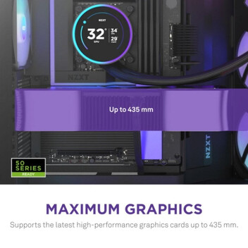 Torre PC Caja NZXT H9 Flow RGB+ Negro Vidrio Templado ATX EATX mATX Mini-ITX Iluminación Multi