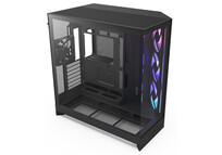 Torre PC Torre NZXT H9 Flow RGB Ventana Lateral Vidrio Templado ATX/EATX Iluminación Negra