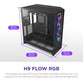 Torre PC Torre NZXT H9 Flow RGB Ventana Lateral Vidrio Templado ATX/EATX Iluminación Negra Torre PC Torre NZXT H9 Flow RGB Ventana Lateral Vidrio Templado ATX/EATX Iluminación Negra