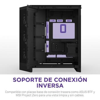 Torre PC Torre NZXT H9 Flow RGB Ventana Lateral Vidrio Templado ATX/EATX Iluminación Negra Torre PC Torre NZXT H9 Flow RGB Ventana Lateral Vidrio Templado ATX/EATX Iluminación Negra