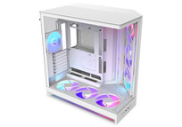 Torre PC Torre NZXT H9 Flow RGB+ Blanco ATX/EATX Vidrio Templado RGB Midi Tower