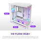 Torre PC Torre NZXT H9 Flow RGB+ Blanco ATX/EATX Vidrio Templado RGB Midi Tower Torre PC Torre NZXT H9 Flow RGB+ Blanco ATX/EATX Vidrio Templado RGB Midi Tower