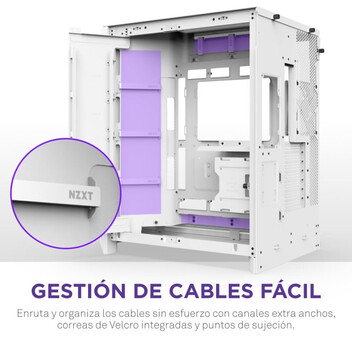 Torre PC Torre NZXT H9 Flow RGB+ Blanco ATX/EATX Vidrio Templado RGB Midi Tower Torre PC Torre NZXT H9 Flow RGB+ Blanco ATX/EATX Vidrio Templado RGB Midi Tower