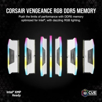 Corsair Vengeance RGB DDR5 White 5600MHz 32GB 2x16GB CL40 Corsair Vengeance RGB DDR5 White 5600MHz 32GB 2x16GB CL40