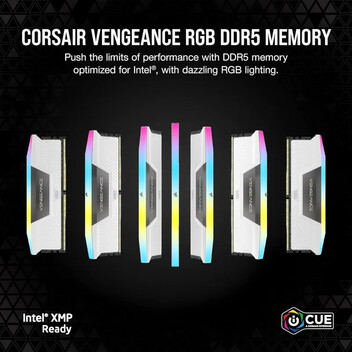 Corsair Vengeance RGB DDR5 White 6000MHz 32 GB 2x16GB CL30 Corsair Vengeance RGB DDR5 White 6000MHz 32 GB 2x16GB CL30