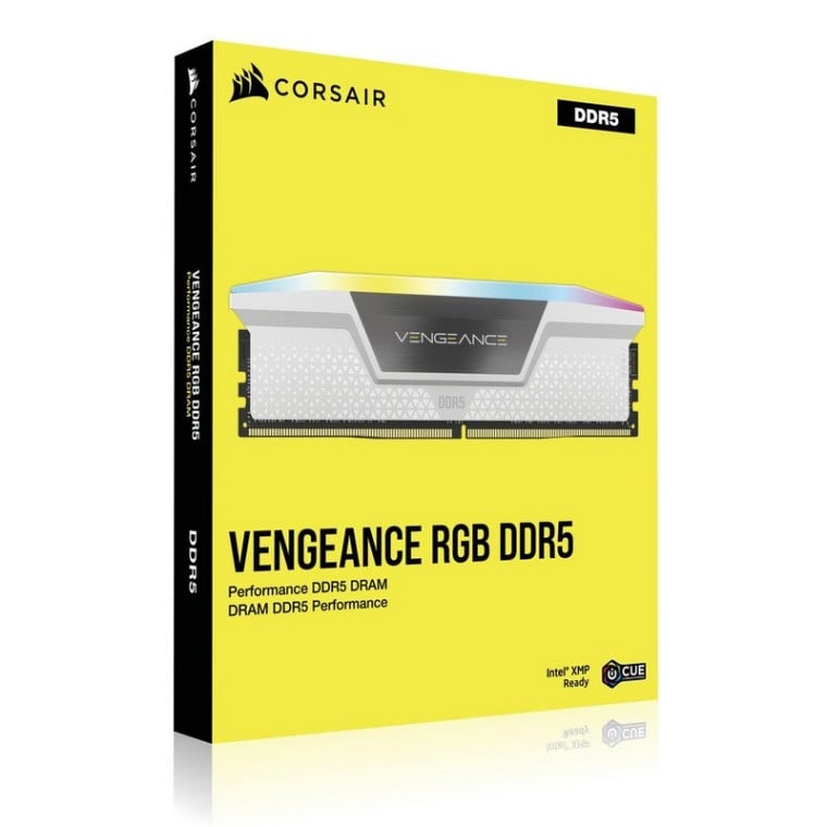 Corsair Vengeance RGB DDR5 6400MHz PC5-51200 32GB 2x16GB CL36 Blanca