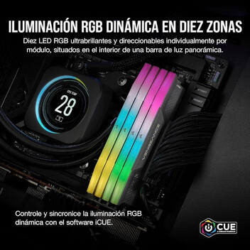 Memoria RAM Corsair Vengeance RGB DDR5 6400MHz 32GB 2x16GB CL32 Memoria Dual AMD EXPO e Intel XMP