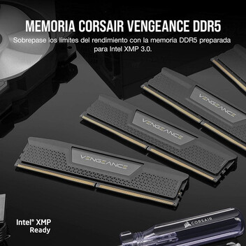 Memoria RAM Corsair Vengeance DDR5 5600MHz 16GB CL40 Intel XMP 3.0 Memoria RAM Corsair Vengeance DDR5 5600MHz 16GB CL40 Intel XMP 3.0