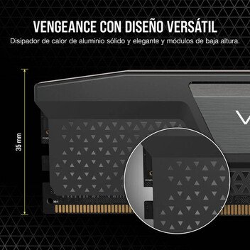Corsair Vengeance DDR5 6400MHz PC5-51200 32GB 2x16GB CL32 Negra Corsair Vengeance DDR5 6400MHz PC5-51200 32GB 2x16GB CL32 Negra