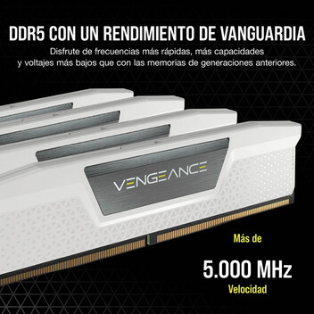 Corsair Vengeance DDR5 6400MHz PC5-51200 32GB 2x16GB CL32 Blanco Corsair Vengeance DDR5 6400MHz PC5-51200 32GB 2x16GB CL32 Blanco
