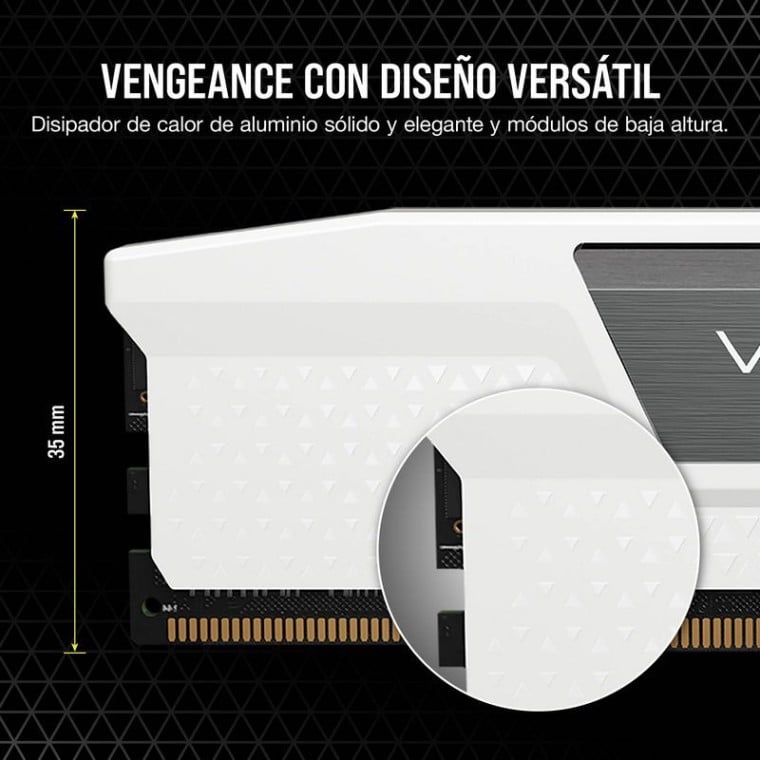 Corsair Vengeance DDR5 6400MHz PC5-51200 32GB 2x16GB CL32 Blanco