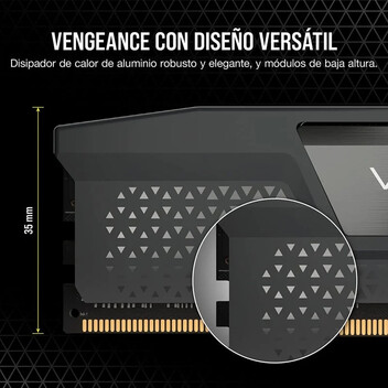 Corsair Vengeance DDR5 6000MHz 64GB 2x32GB CL40 Negra Optimizado AMD Corsair Vengeance DDR5 6000MHz 64GB 2x32GB CL40 Negra Optimizado AMD