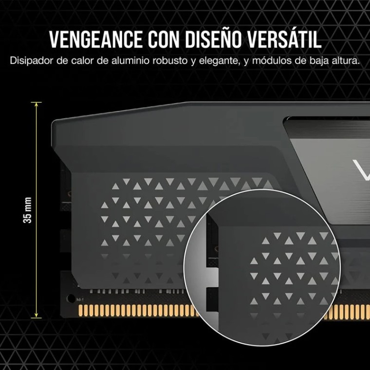 Corsair Vengeance DDR5 6000MHz 64GB 2x32GB CL40 Negra Optimizado AMD