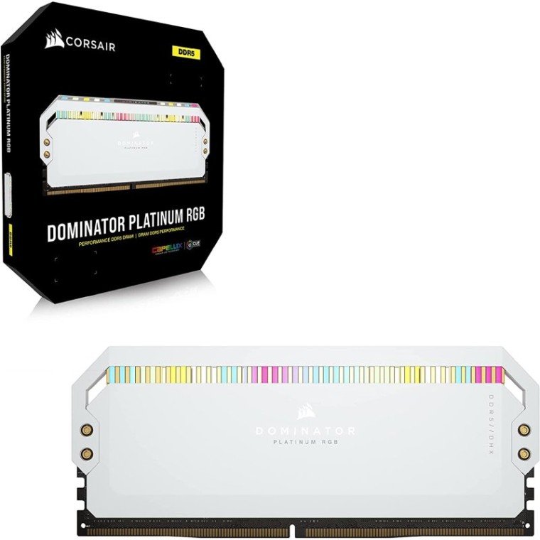 Corsair Dominator Platinum RGB DDR5 5200MHz 32GB 2x16GB CL40 Blanca