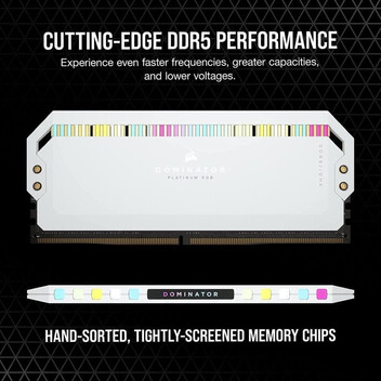 Corsair Dominator Platinum RGB DDR5 6200MHz 32GB 2x16GB CL36 Blanca Corsair Dominator Platinum RGB DDR5 6200MHz 32GB 2x16GB CL36 Blanca