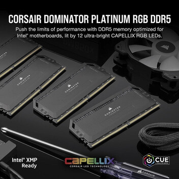 Memoria RAM Corsair Dominator Platinum RGB DDR5 6400MHz 64GB 2x32GB CL32 Memoria RAM Corsair Dominator Platinum RGB DDR5 6400MHz 64GB 2x32GB CL32