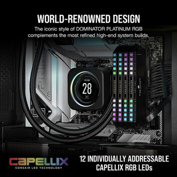 Memoria RAM Corsair Dominator Platinum RGB DDR5 6400MHz 64GB 2x32GB CL32 Memoria RAM Corsair Dominator Platinum RGB DDR5 6400MHz 64GB 2x32GB CL32