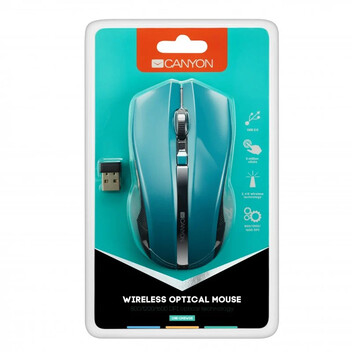 Canyon CNE-CMSW05G Ratón Inalámbrico 1600 DPI Verde