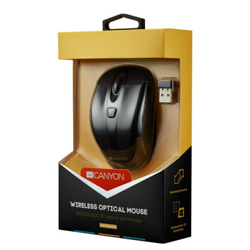 Canyon CNR-MSOW06B Ratón Inalámbrico 1600 DPI Negro Canyon CNR-MSOW06B Ratón Inalámbrico 1600 DPI Negro