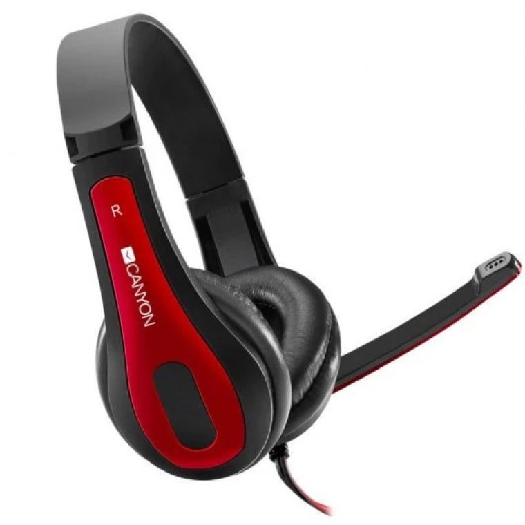 Canyon HSC-1 Auriculares Gaming Negro/Rojo